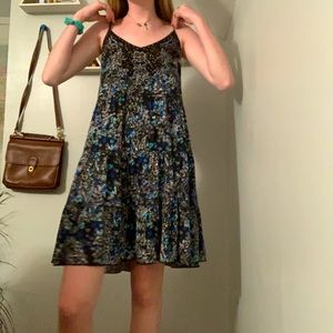 Free People Boho Dress Floral Studded